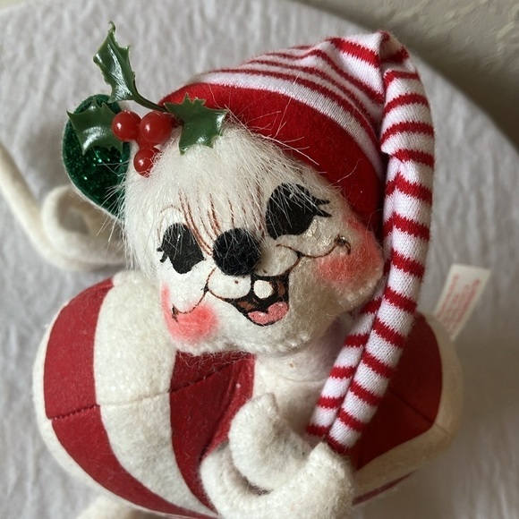 Annalee: Vintage 2004 Christmas Peppermint Mouse- 6" - Picture 2 of 16